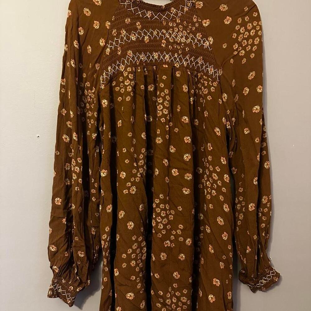 Free people brown mini dress